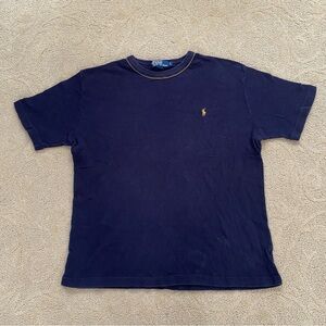 Polo Ralph Lauren Thermal Shirt Sleepwear Men’s Size Large Navy Blue Waffle Knit